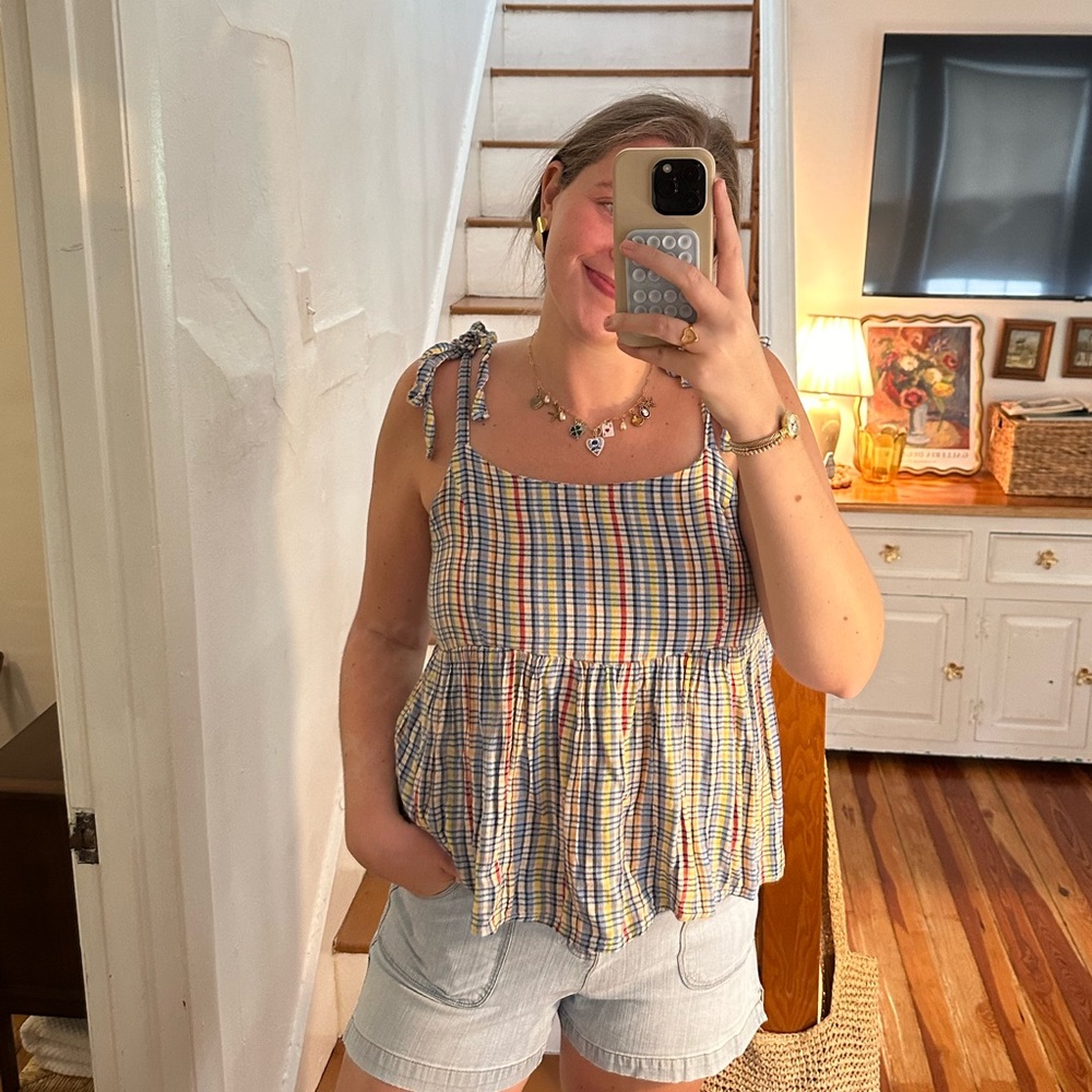 Old Navy Multicolor Plaid Tank Top